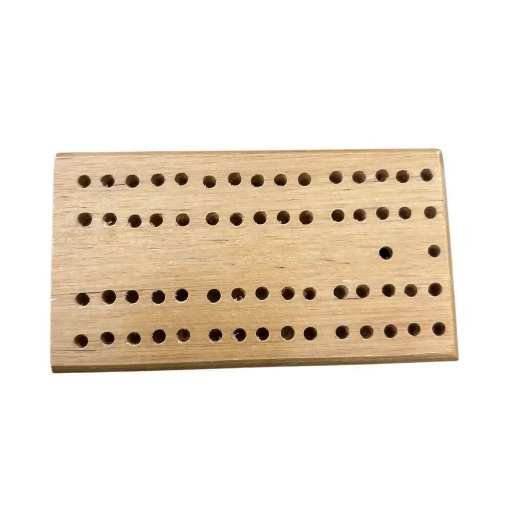 Folding Wooden Travel Cribbage Board With Pegs Made In Taiwan